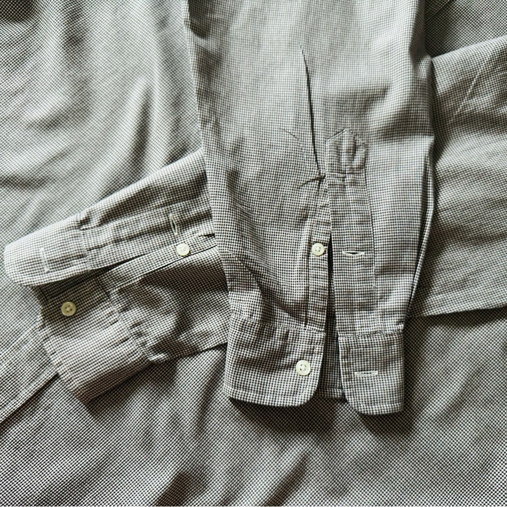 Men’s Ralph Lauren Plaid Long Sleeved Button-Down Brown & White Shirt - Picture 4 of 15